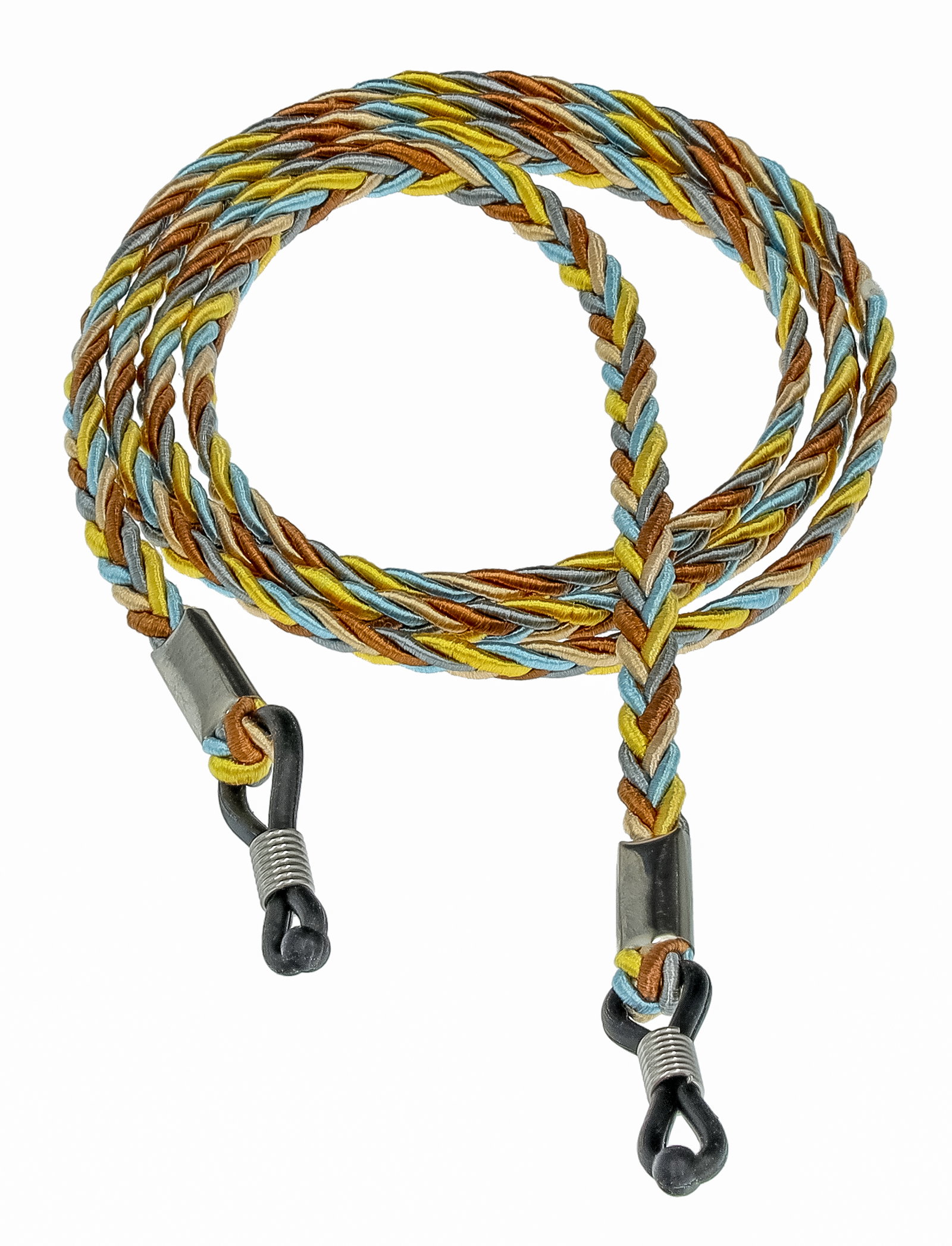 Brillenband gold / blau / beige
